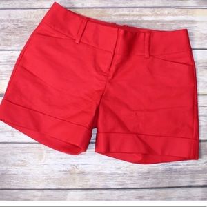 NWOT The Limited Red cuffed shorts